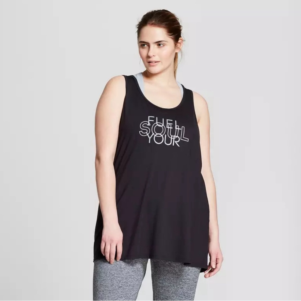 NWT CHAMPION BLACK FUEL‎ YOUR SOUL WORKOUT TANK SIZE XXL Loose Fit